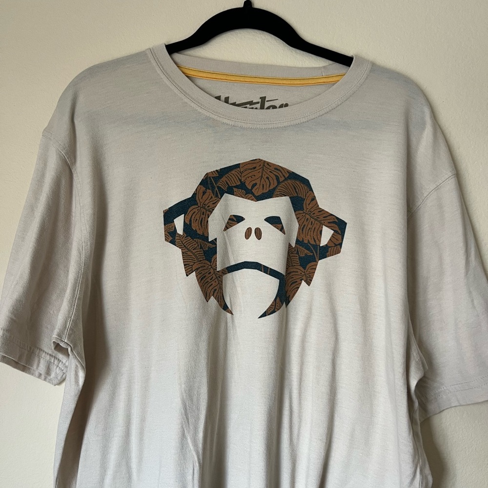 Howler Brothers Cream and Brown Monkey Graphic Tee